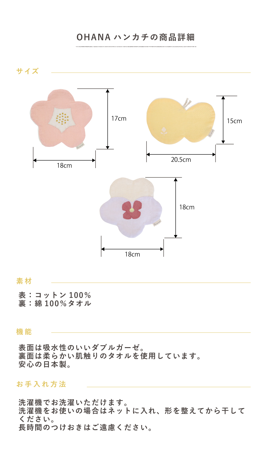 ハンカチの商品詳細
