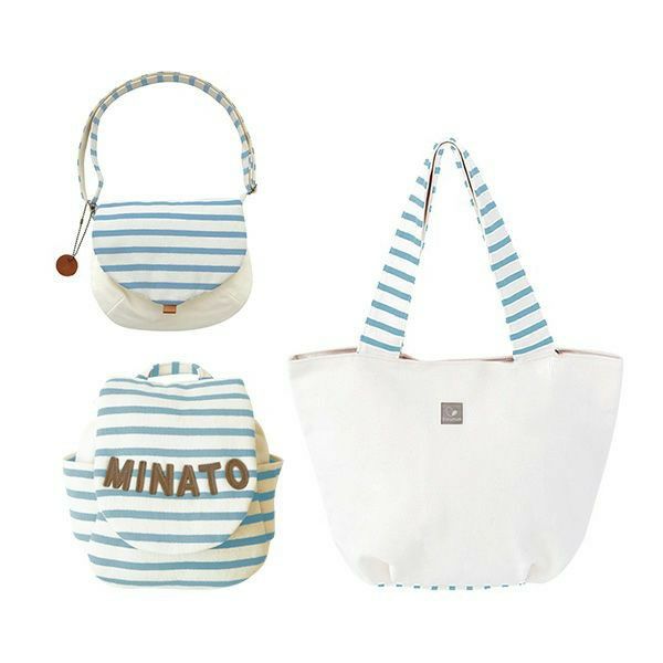 名入れベビーリュック親子3点セット（ボーダーリュック、ママトート